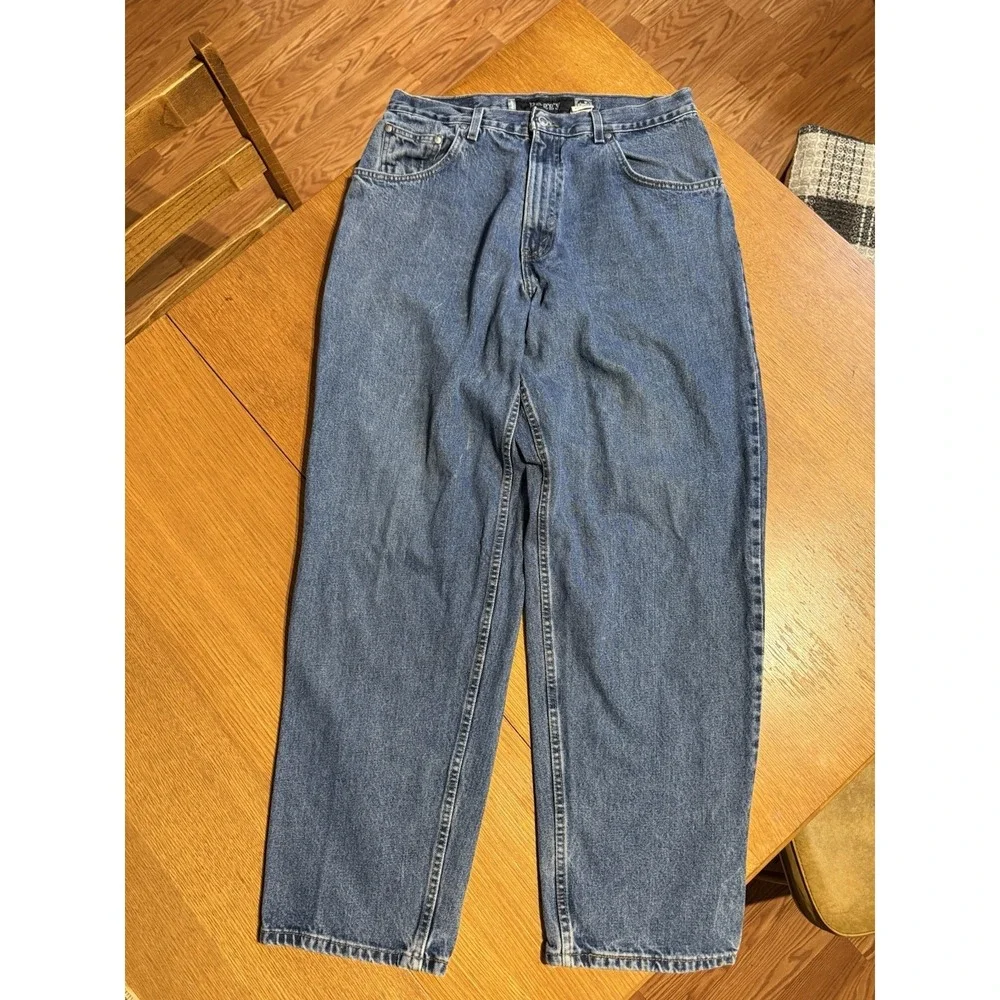Vintage‎ 1998 Levis SilverTab Loose Jeans Mens 36x32 (34x32) Baggy Skater Denim